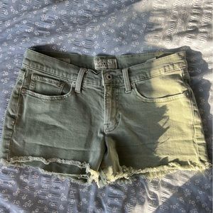 Lucky Brand The Cut Off Green Denim Shorts